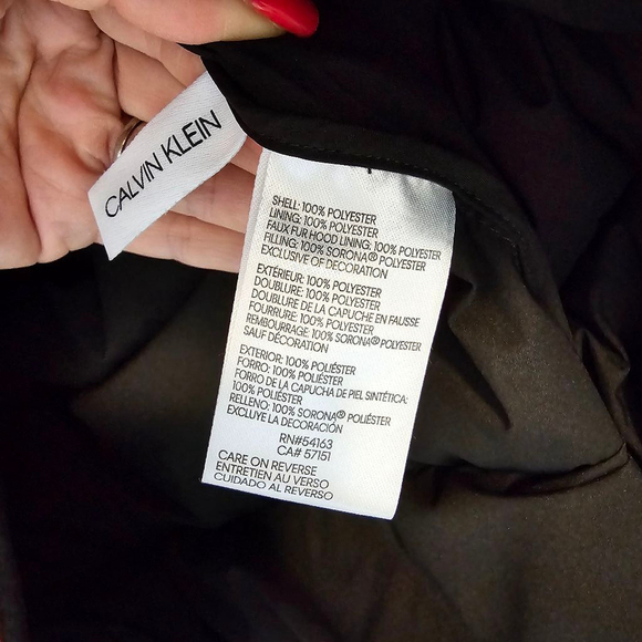 Men's Calvin Klein Red Puffer Jacket Size L - Picture 7 of 10